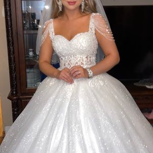 Custom ball gown wedding dress